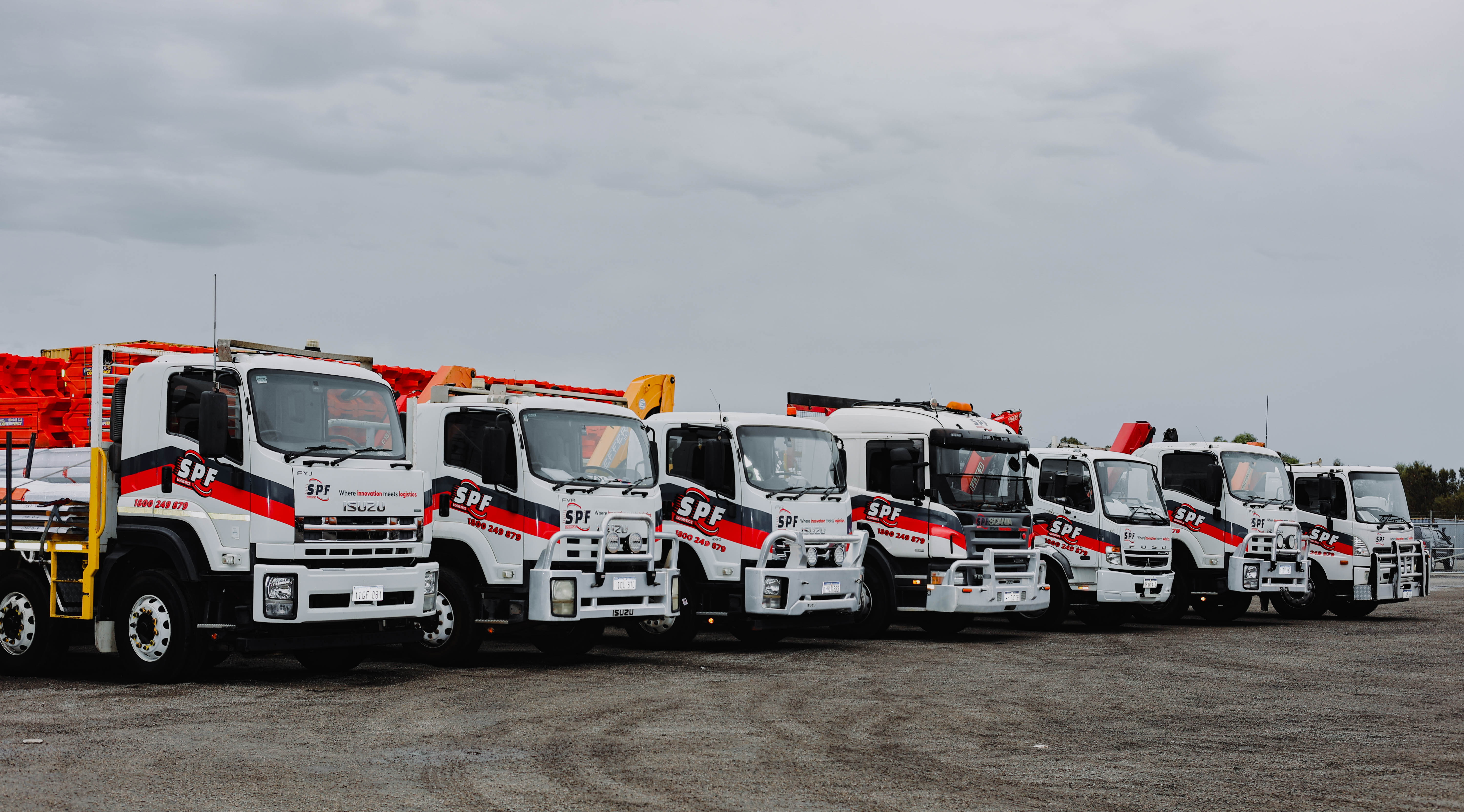 A logistics truck transporting goods